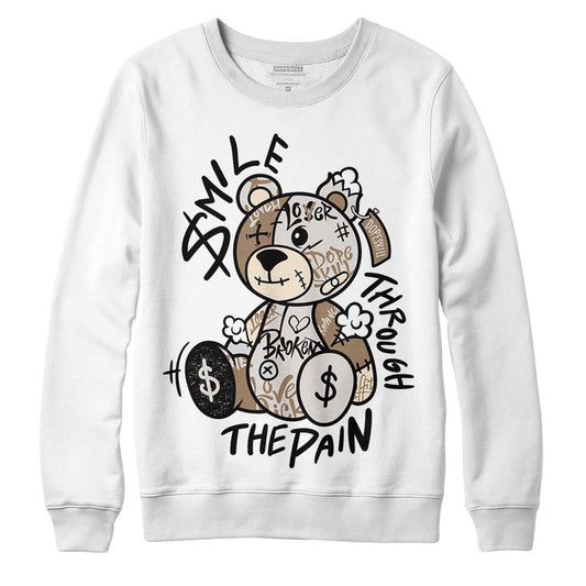Jordan 5 SE “Sail” DopeSkill Sweatshirt Smile Through The Pain Graphic Streetwear - White
