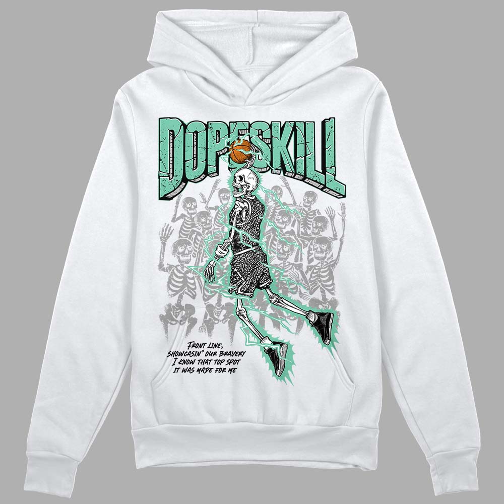 Jordan 3 "Green Glow" DopeSkill Hoodie Sweatshirt Thunder Dunk Graphic Streetwear - White