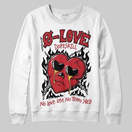 Jordan 14 Retro Ferrari (2025) DopeSkill Sweatshirt Crying Heart Graphic Streetwear - White