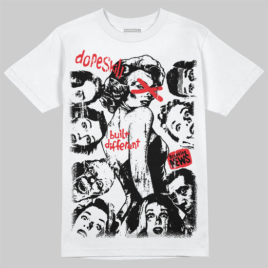 Black and White Sneakers DopeSkill T-Shirt Built Different Graphic Streetwear - White