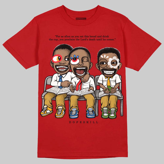 Red Sneakers DopeSkill T-Shirt First Sunday Graphic Streetwear - red