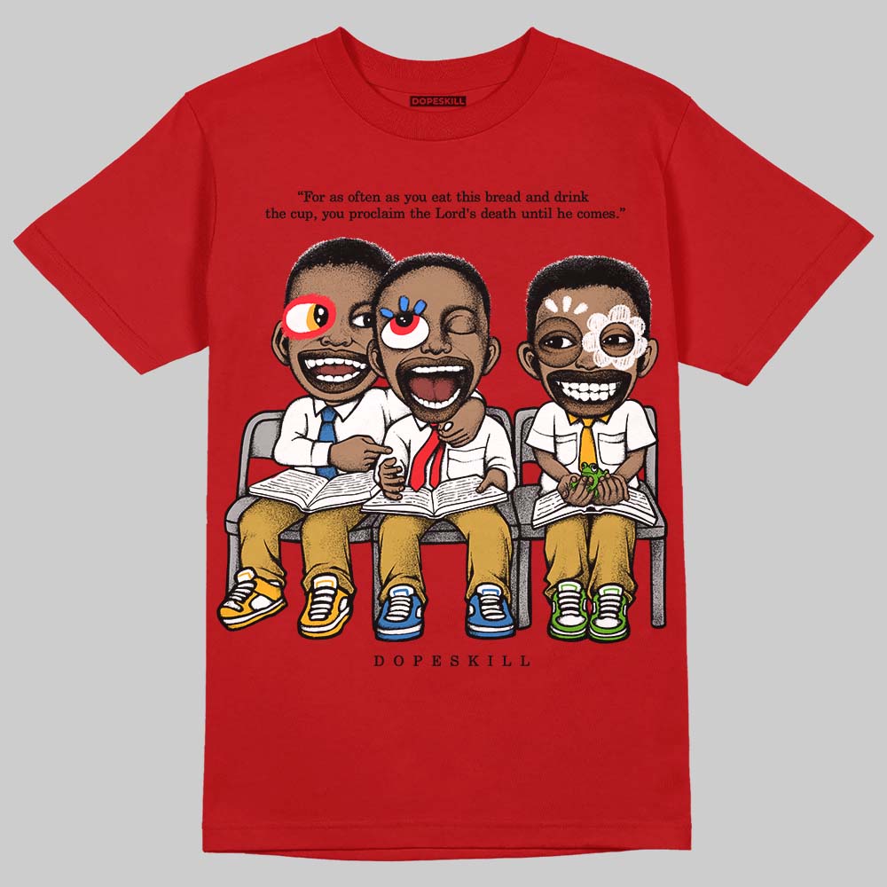 Red Sneakers DopeSkill T-Shirt First Sunday Graphic Streetwear - red