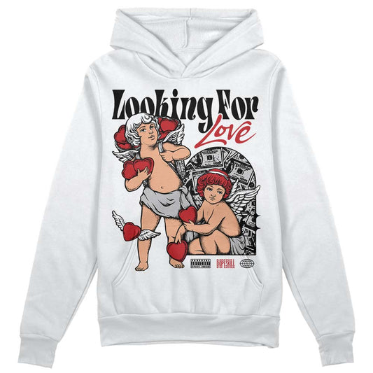Jordan 12 “Red Taxi” DopeSkill Hoodie Sweatshirt Looking For Love Graphic Streetwear - White