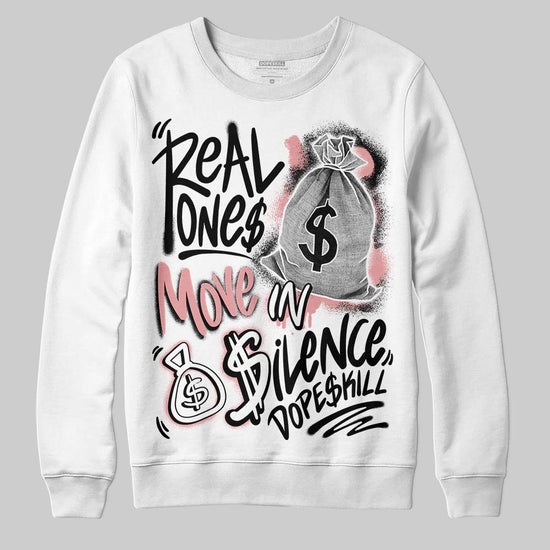 Harris Tweed x Wmns Dunk Low 'Black Phantom' DopeSkill Sweatshirt Real Ones Move In Silence Graphic Streetwear - White