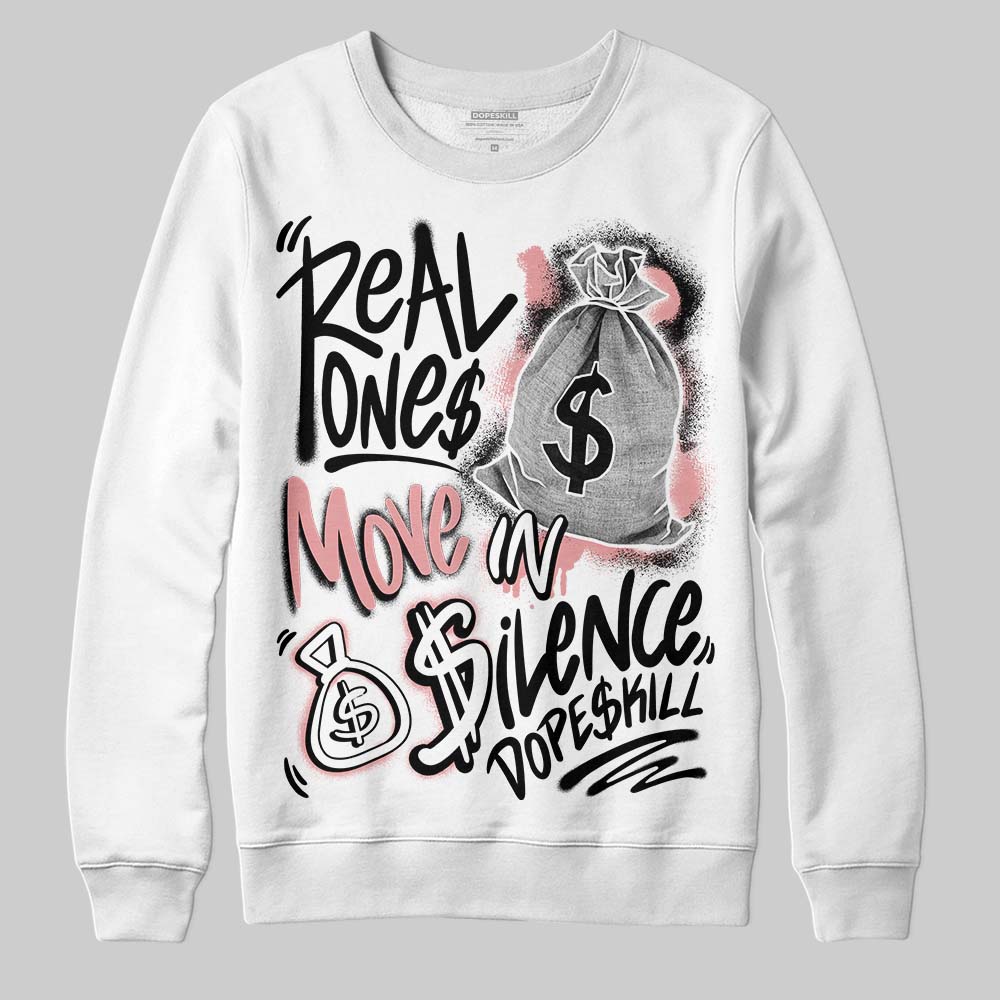 Harris Tweed x Wmns Dunk Low 'Black Phantom' DopeSkill Sweatshirt Real Ones Move In Silence Graphic Streetwear - White