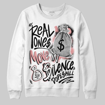 Harris Tweed x Wmns Dunk Low 'Black Phantom' DopeSkill Sweatshirt Real Ones Move In Silence Graphic Streetwear - White