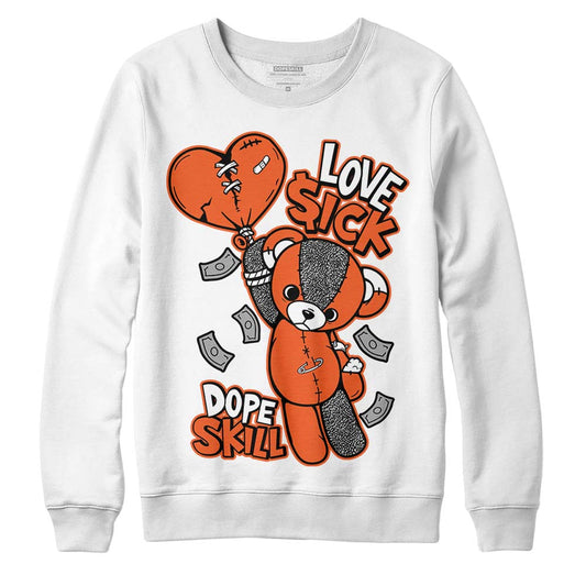 Jordan 3 Georgia Peach DopeSkill Sweatshirt Love Sick Graphic Streetwear - White