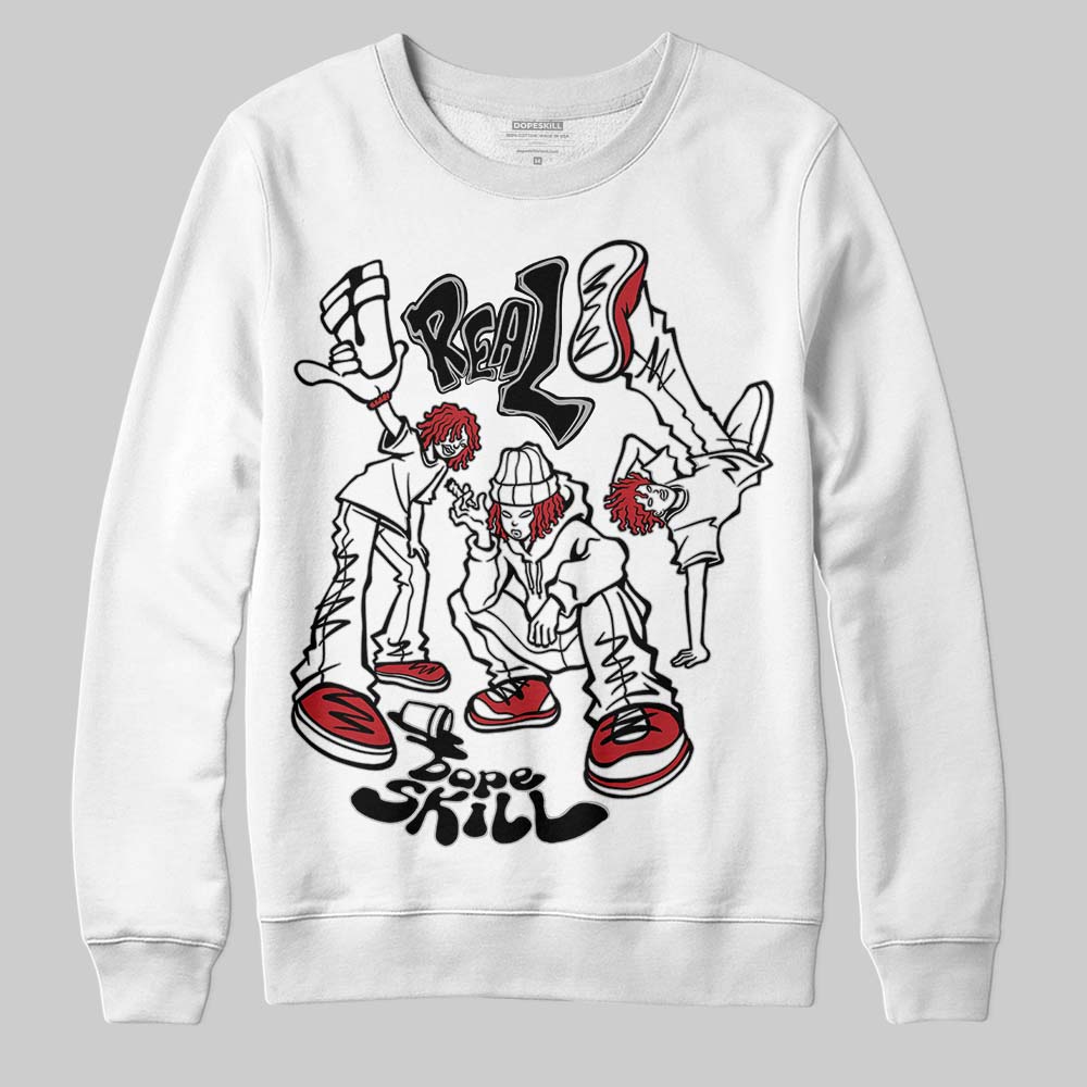 Nigel Sylvester x Jordan 1 Low OG “Nitro” DopeSkill Sweatshirt Real Y2K Players Graphic Streetwear - White