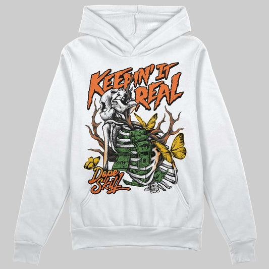 Orange, Black and White Sneakers DopeSkill Hoodie Sweatshirt Keepin' It Real Graphic Streetwear - White