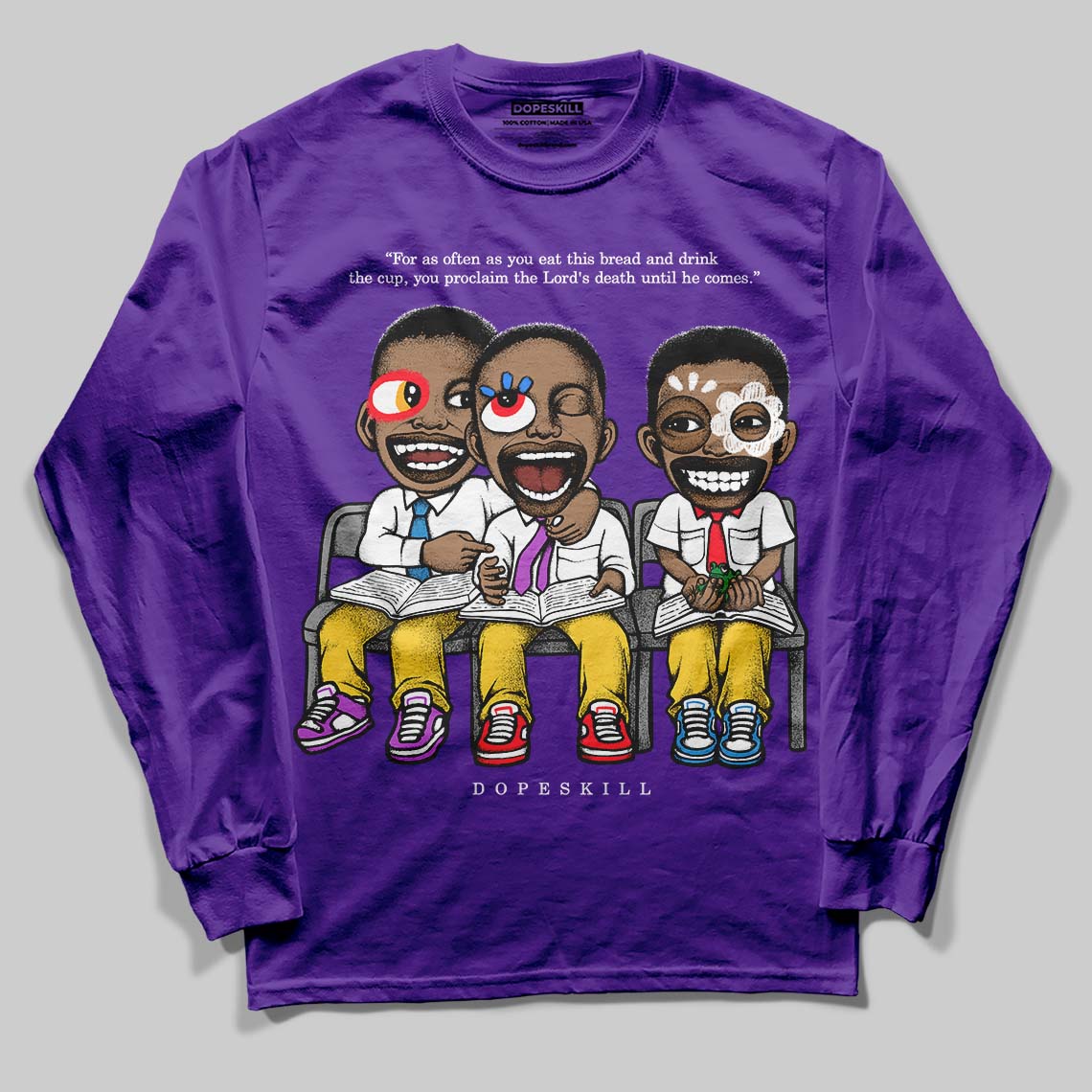Jordan 12 “Field Purple” DopeSkill Long Sleeve T-Shirt First Sunday Graphic Streetwear - Purple