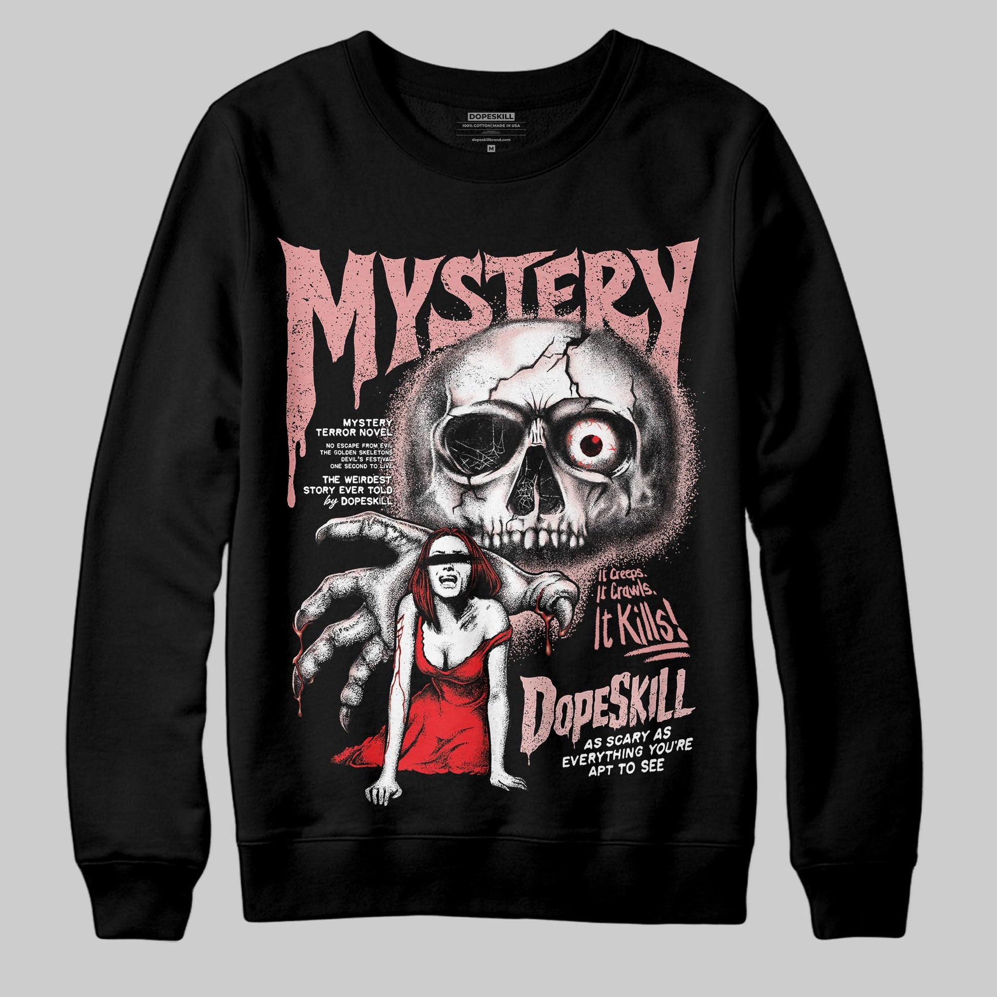 Jordan 40 “Dusty Rose” DopeSkill Sweatshirt Mystery Ghostly Grasp Graphic Streetwear - Black