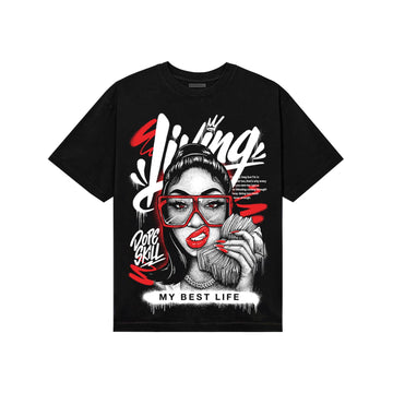 Black and White Sneakers DopeSkill T-Shirt Living My Best Life Graphic Streetwear - Black