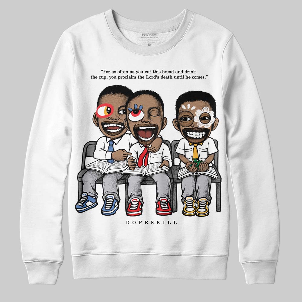 Grey Sneakers DopeSkill Sweatshirt First Sunday Graphic Streetwear - White