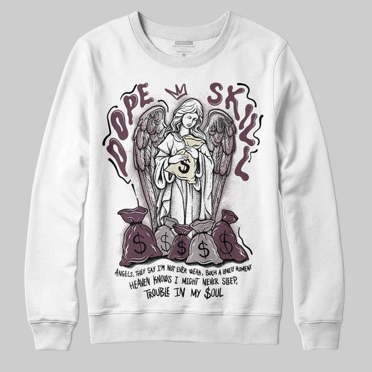 A Ma Maniére x Air Jordan 5 “Violet Ore” DopeSkill Sweatshirt Angels Graphic Streetwear - White