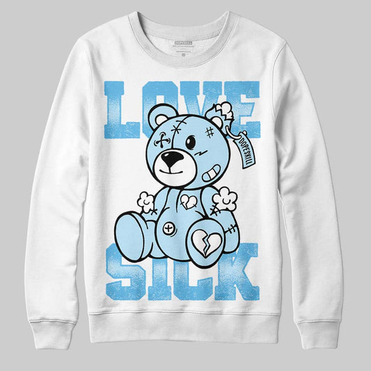 Jordan 11 Retro Legend Blue DopeSkill Sweatshirt Love Sick Graphic Streetwear - White