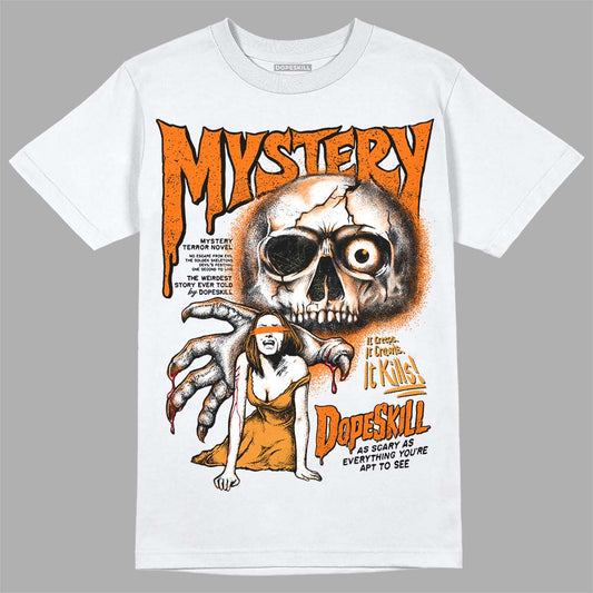 Orange, Black & White Sneakers DopeSkill T-Shirt Mystery Ghostly Grasp Graphic Streetwear - White