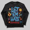 Royal Blue Sneakers DopeSkill Long Sleeve T-Shirt Let 'em Hate Graphic Streetwear - Black