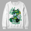 Jordan 5 “Lucky Green” DopeSkill Sweatshirt Smile Through The Pain  Graphic Streetwear - White
