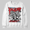 Jordan 11 Retro Cherry DopeSkill Sweatshirt Distorted Realms Graphic Streetwear - White
