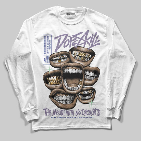 Jordan 1 Retro Low OG Zion Williamson Voodoo Alternate DopeSkill Long Sleeve T-Shirt The Mouth With No Droughts Graphic Streetwear - White
