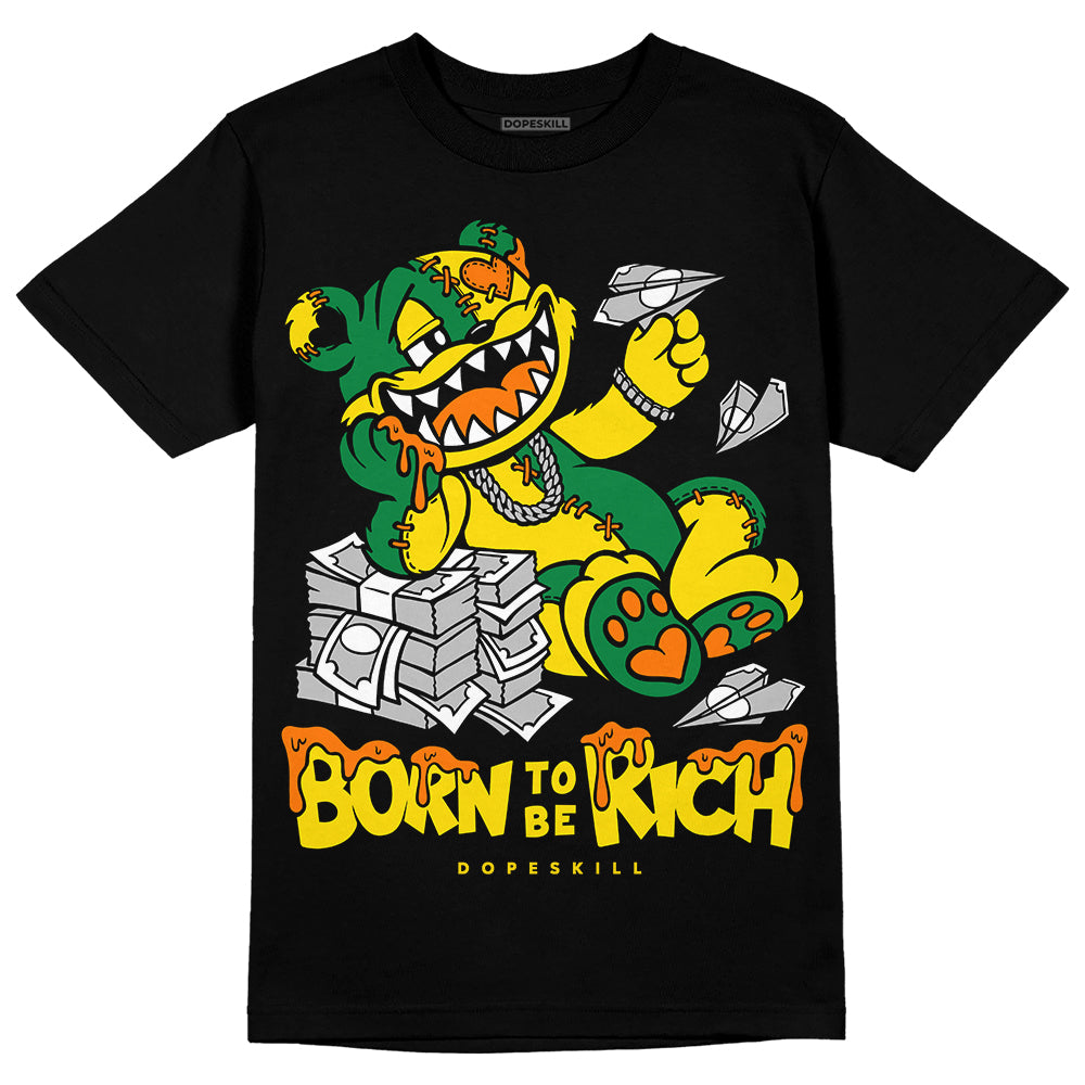 Dunk Low Reverse Brazil DopeSkill T-Shirt Born To Be Rich Graphic Streetwear - Black