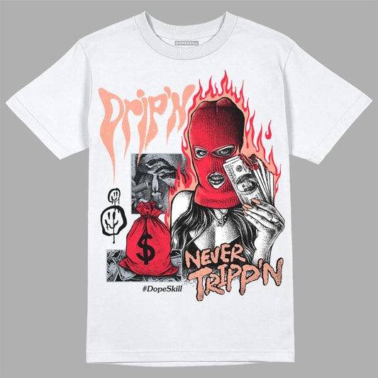 DJ Khaled x Jordan 5 Retro ‘Crimson Bliss’ DopeSkill T-Shirt Drip'n Never Tripp'n Graphic Streetwear - White