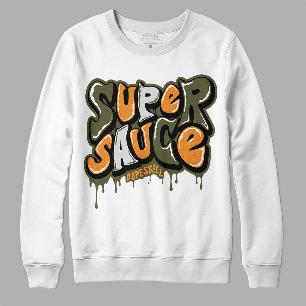 Jordan 5 “Olive” DopeSkill Sweatshirt Super Sauce Graphic Streetwear - White