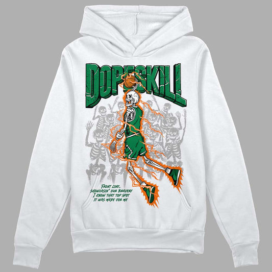 Green Sneakers DopeSkill Hoodie Sweatshirt Thunder Dunk Graphic Streetwear - White