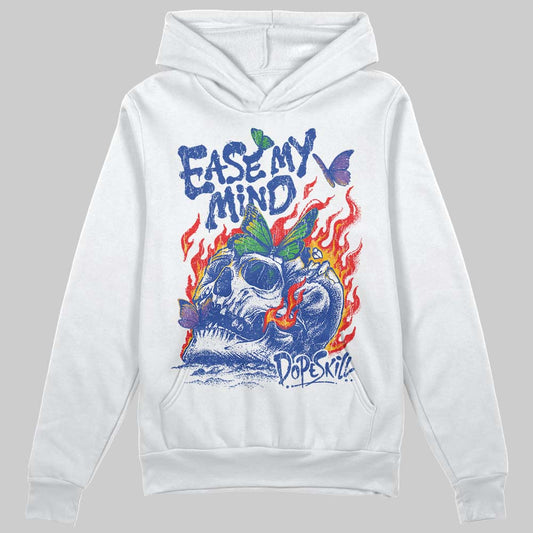 Royal Blue Sneakers DopeSkill Hoodie Sweatshirt Ease My Mind Graphic Streetwear - White