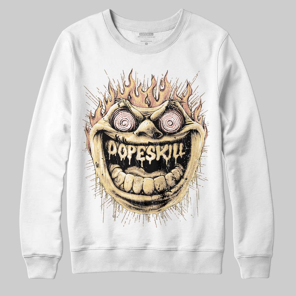 TAN Sneakers DopeSkill Sweatshirt Hellfire Graphic Streetwear - White