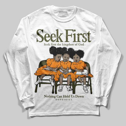 Olive Sneakers DopeSkill Long Sleeve T-Shirt New Seek First Graphic Streetwear - White