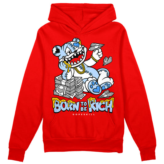 Jordan 11 Retro Cherry DopeSkill Varsity Red Hoodie Sweatshirt Born To Be Rich Graphic Streetwear
