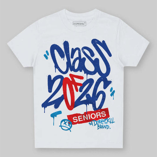 Royal Blue Sneakers DopeSkill Toddler Kids T-shirt Class of 2026 Graphic Streetwear - White