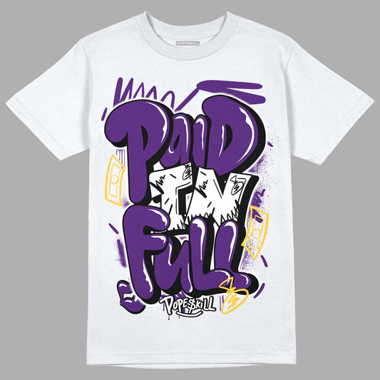 Jordan 12 “Field Purple” DopeSkill T-Shirt New Paid In Full Graphic Streetwear - White