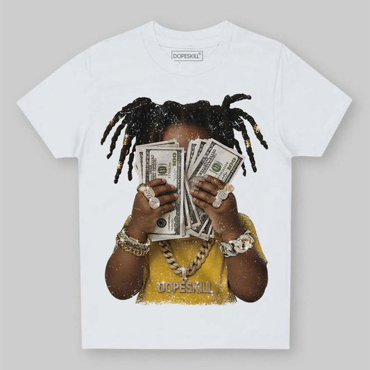 Yellow Sneakers DopeSkill Toddler Kids T-shirt Rich Youth Graphic Streetwear  - White