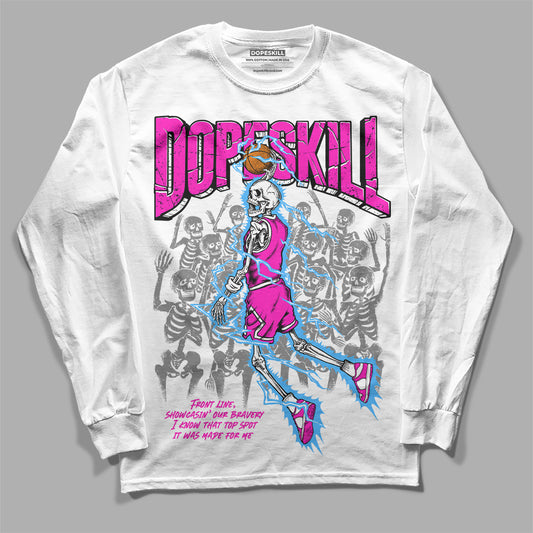 Dunk Low GS “Active Fuchsia” DopeSkill Long Sleeve T-Shirt Thunder Dunk Graphic Streetwear - White