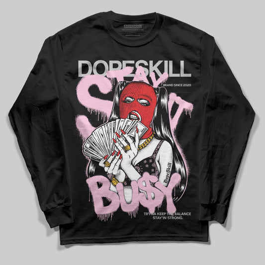 Awake NY x Air Jordan 5 Arctic Pink DopeSkill Long Sleeve T-Shirt Stay It Busy Graphic Streetwear - Black