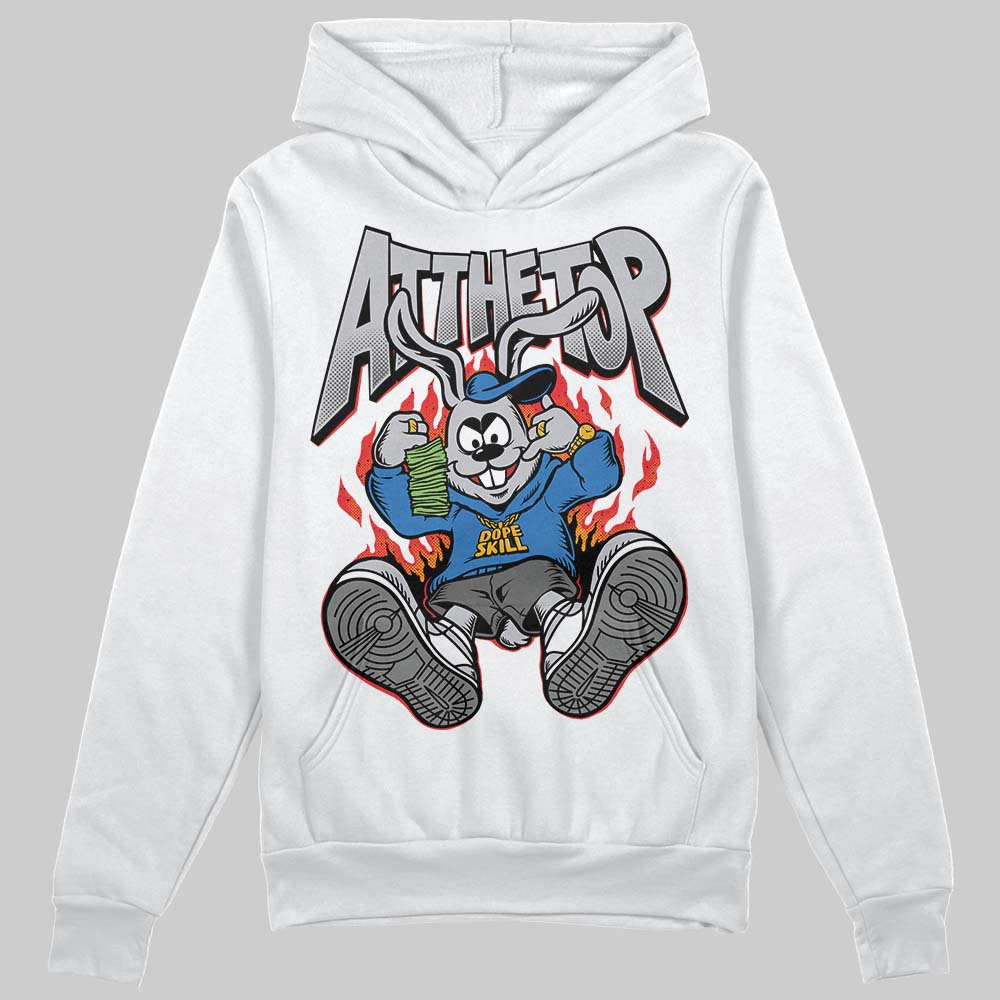 Grey Sneakers DopeSkill Hoodie Sweatshirt At The Top Graphic Streetwear - White