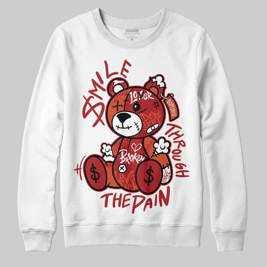 Nigel Sylvester x Air Jordan 4 ‘Brick by Brick’ DopeSkill Sweatshirt Smile Through The Pain Graphic Streetwear - White