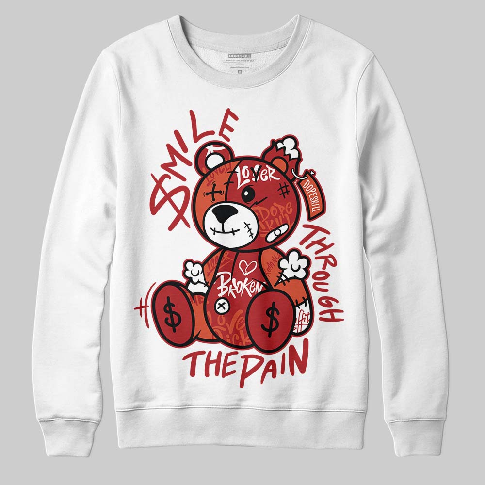 Nigel Sylvester x Air Jordan 4 ‘Brick by Brick’ DopeSkill Sweatshirt Smile Through The Pain Graphic Streetwear - White