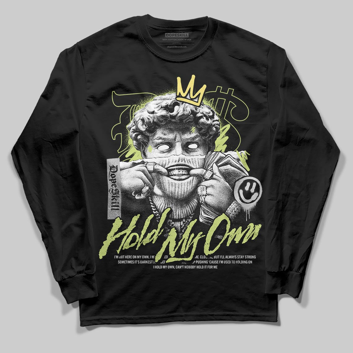 Jordan 4 GS “Light Lemon Twist” DopeSkill Long Sleeve T-Shirt In My Way Graphic Streetwear - black