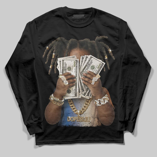 Jordan 17 Retro Low SP Infinite Archives DopeSkill Long Sleeve T-Shirt Rich Youth Graphic Streetwear - Black