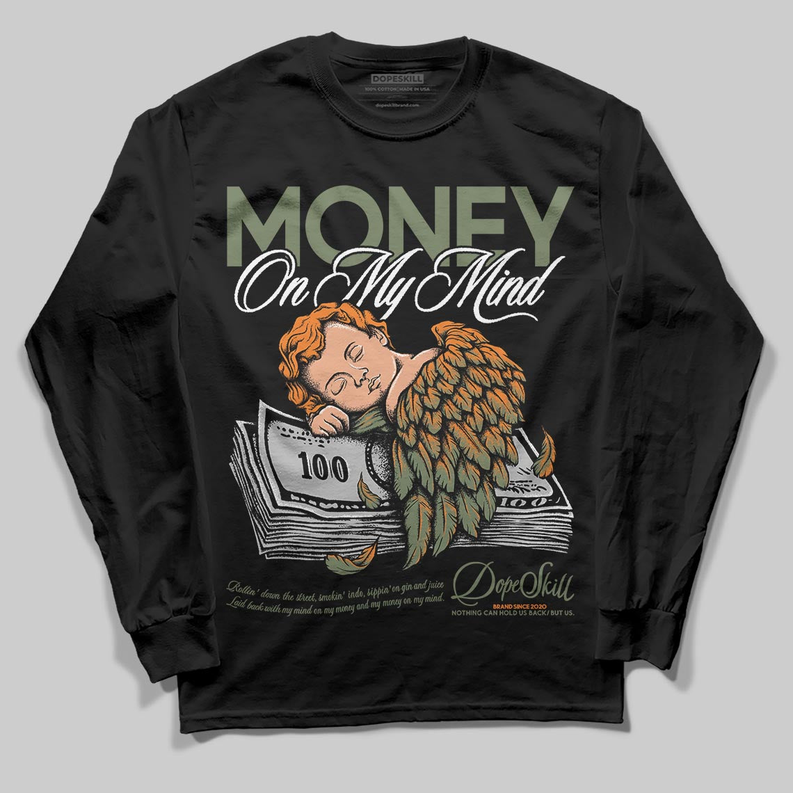 Jordan 4 Retro OG SP Undefeated (2025) DopeSkill Long Sleeve T-Shirt MOMM Graphic Streetwear - Black