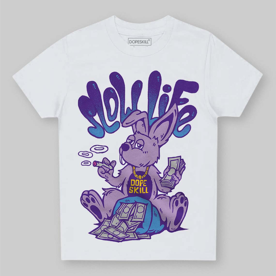 PURPLE Sneakers DopeSkill Toddler Kids T-shirt Slow Life Graphic Streetwear - White