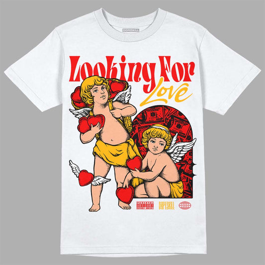 Red Sneakers DopeSkill T-Shirt Looking For Love Graphic Streetwear - White