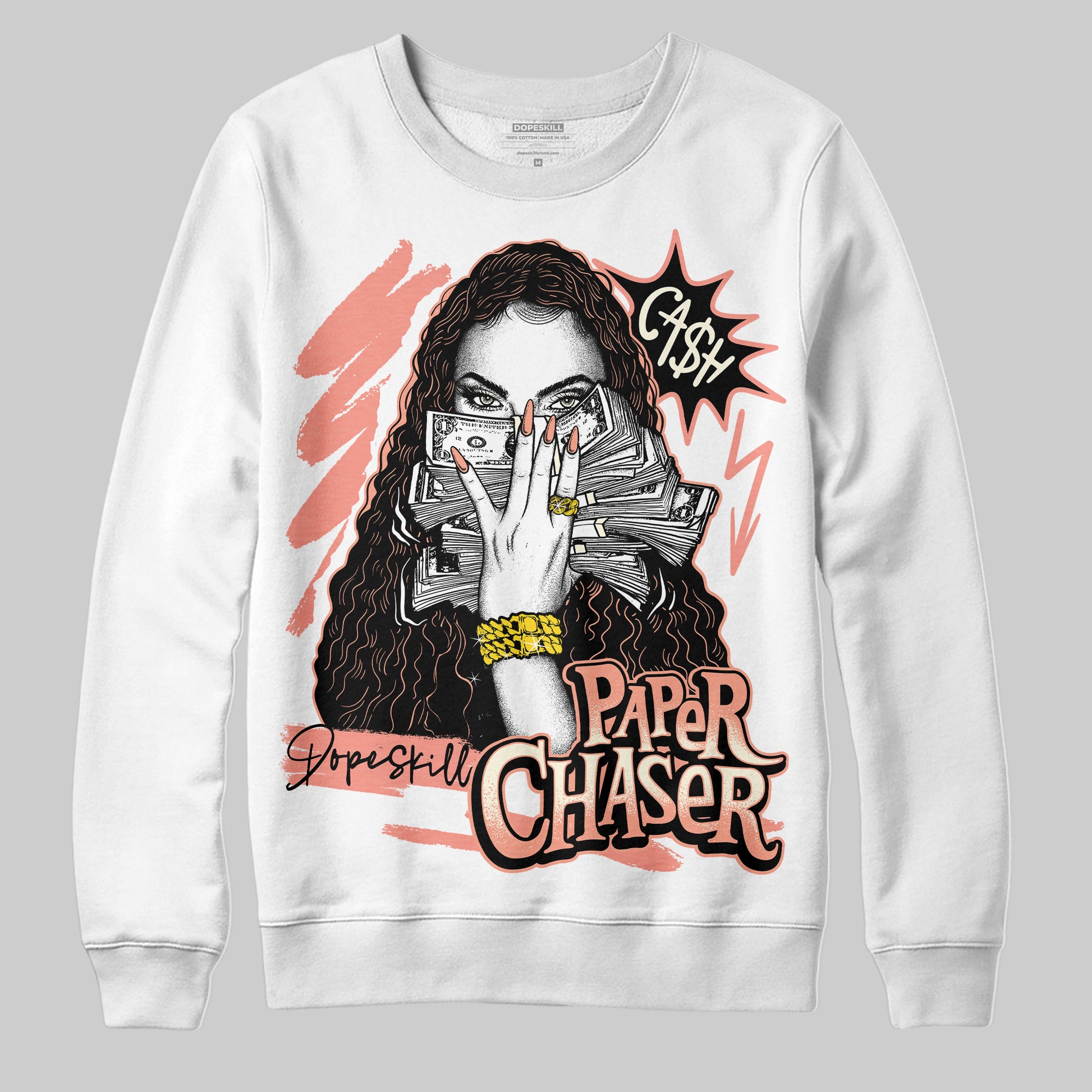DJ Khaled x Jordan 5 Retro ‘Crimson Bliss’ DopeSkill Sweatshirt NPC Graphic Streetwear - White