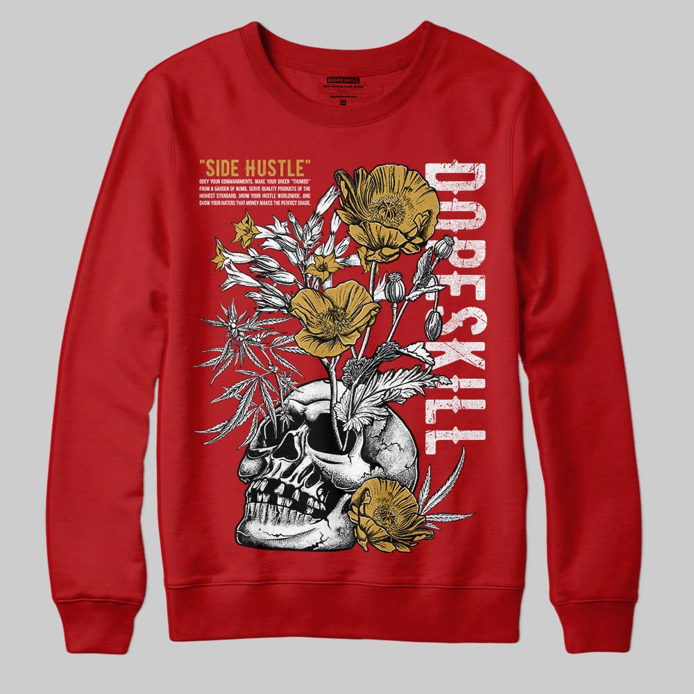 Nigel Sylvester x Air Jordan 4 ‘Brick by Brick’ DopeSkill Sweatshirt Side Hustle Graphic Streetwear - Red