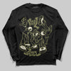 Jordan 3 “Medium Olive” aka “Family Affair” DopeSkill Long Sleeve T-Shirt Real Y2K Players Graphic Streetwear - Black
