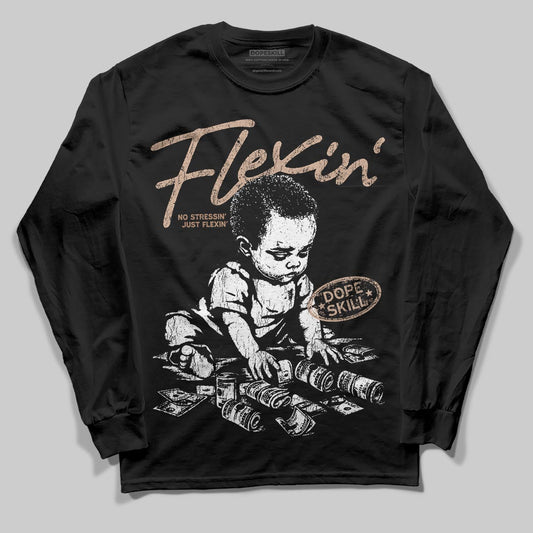 Jordan 4 Retro Cozy Girl DopeSkill Long Sleeve T-Shirt Flexin' Graphic Streetwear - Black