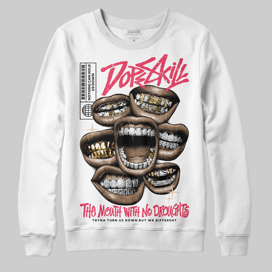 Jordan 5 Low “Peanut Butter Jelly” DopeSkill Sweatshirt The Mouth With No Droughts Graphic Streetwear - White
